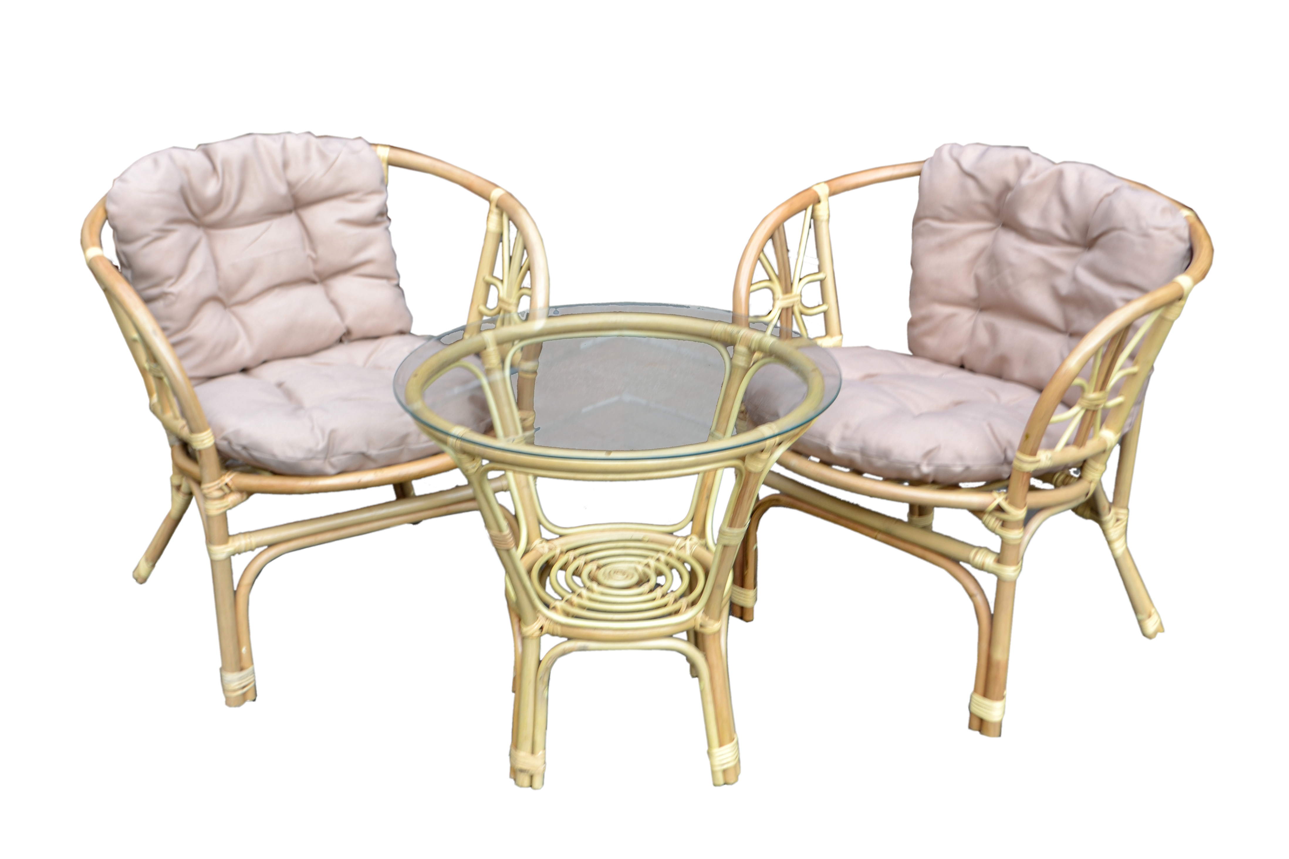 Изображение товара Набор садовой мебели Багамы: стол и два кресла из полиротанга