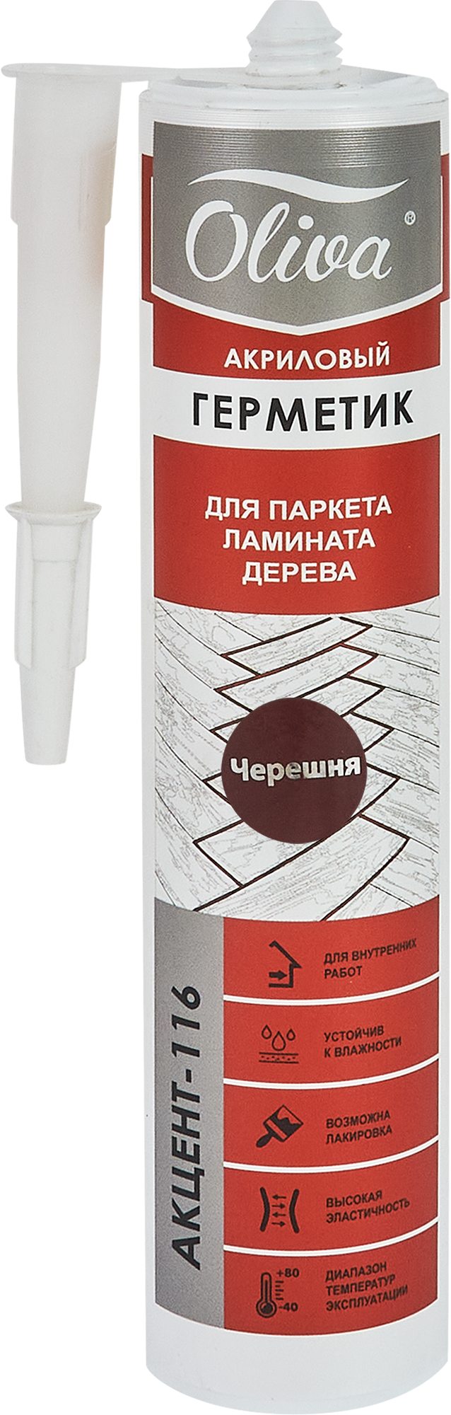 Изображение товара Герметик для дерева акрил цвет черешня 310 мл профессиональный герметизирующий состав