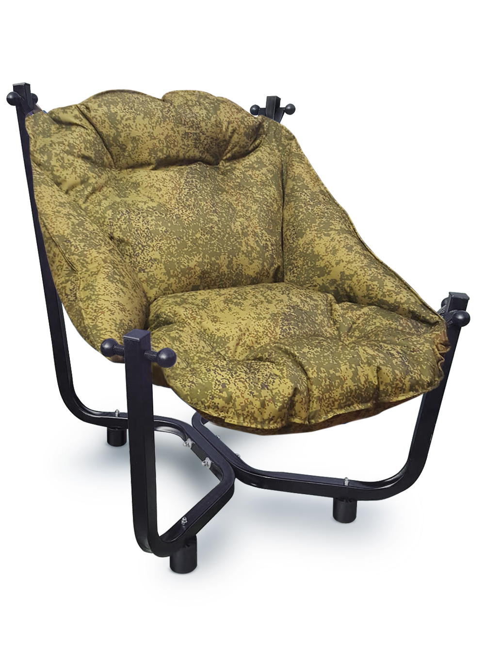 Изображение товара Кресло садовое кресло для отдыха KNZкамуфляж ЦИФРА с подушкой и металлическим каркасом