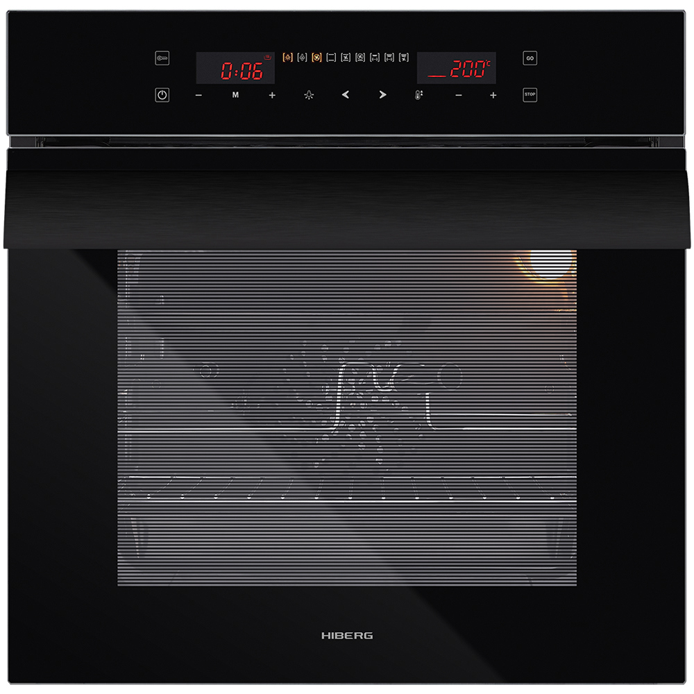 Изображение товара Электрический духовой шкаф Hiberg Vm 6192 b 59.5x59.5x56 см цвет черный