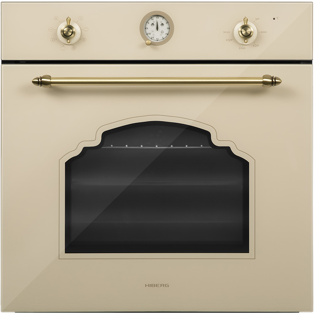 Изображение товара Электрический встроенный духовой шкаф Hiberg VM 6382 YR 67 л ретро бежевый