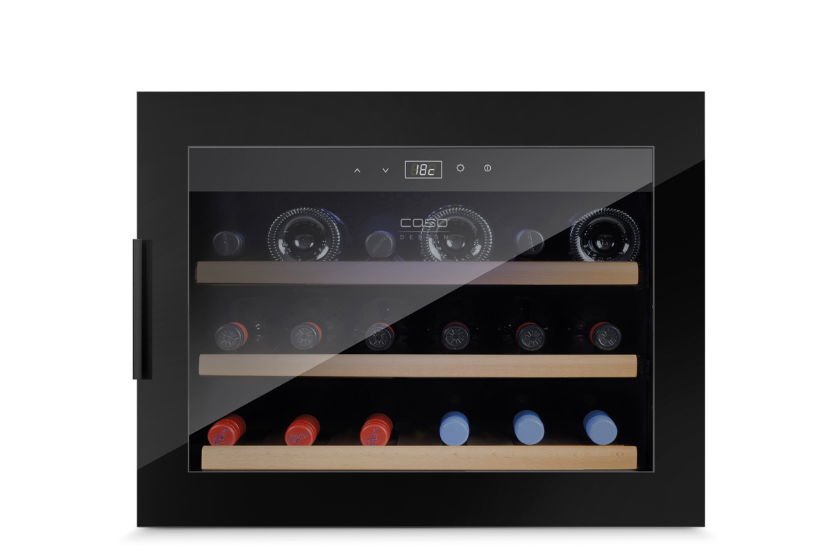 Изображение товара Встраиваемый винный шкаф Caso WineSafe 18 бутылок черный с UV-фильтром и сенсорным управлением