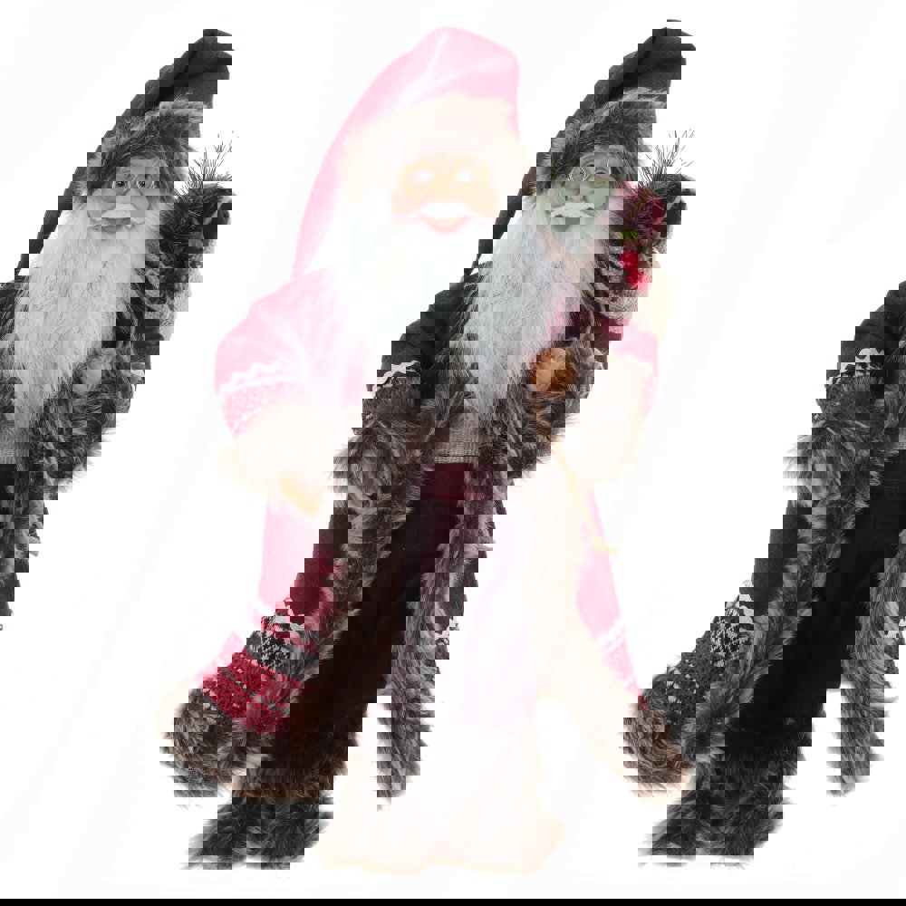 Изображение товара Декоративная фигура Дед Мороз 30x16x74 см для новогоднего интерьера