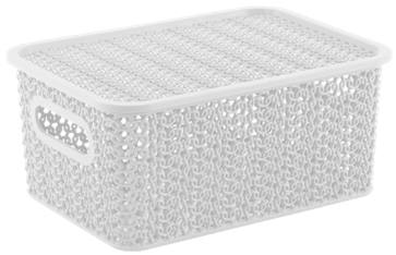 Корзинка Violet Вязь 23.5x17.3x10.6 см прямоугольная цвет белый
