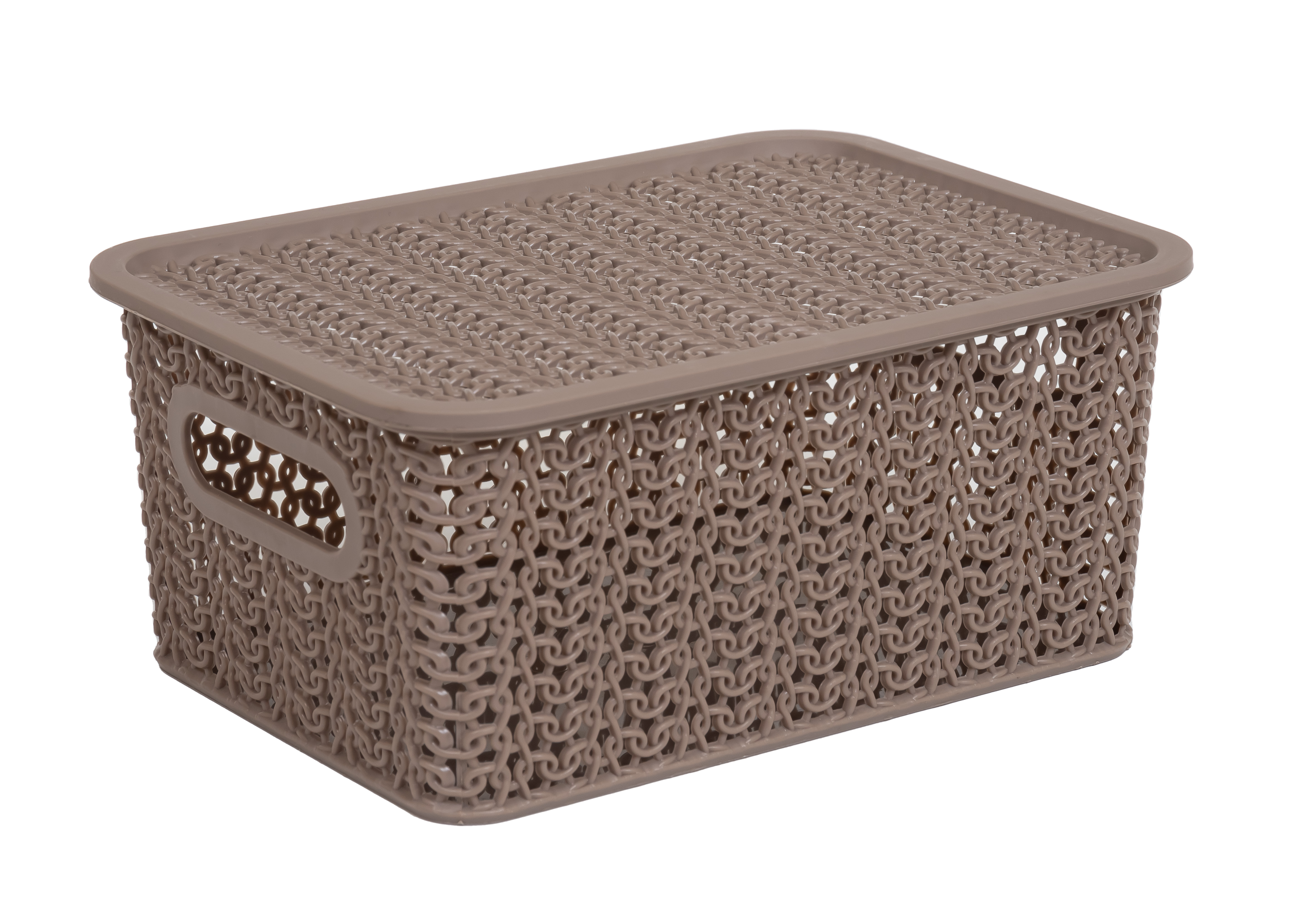 Корзинка Violet Вязь 23.5x17.3x10.6 см прямоугольная цвет шоколад