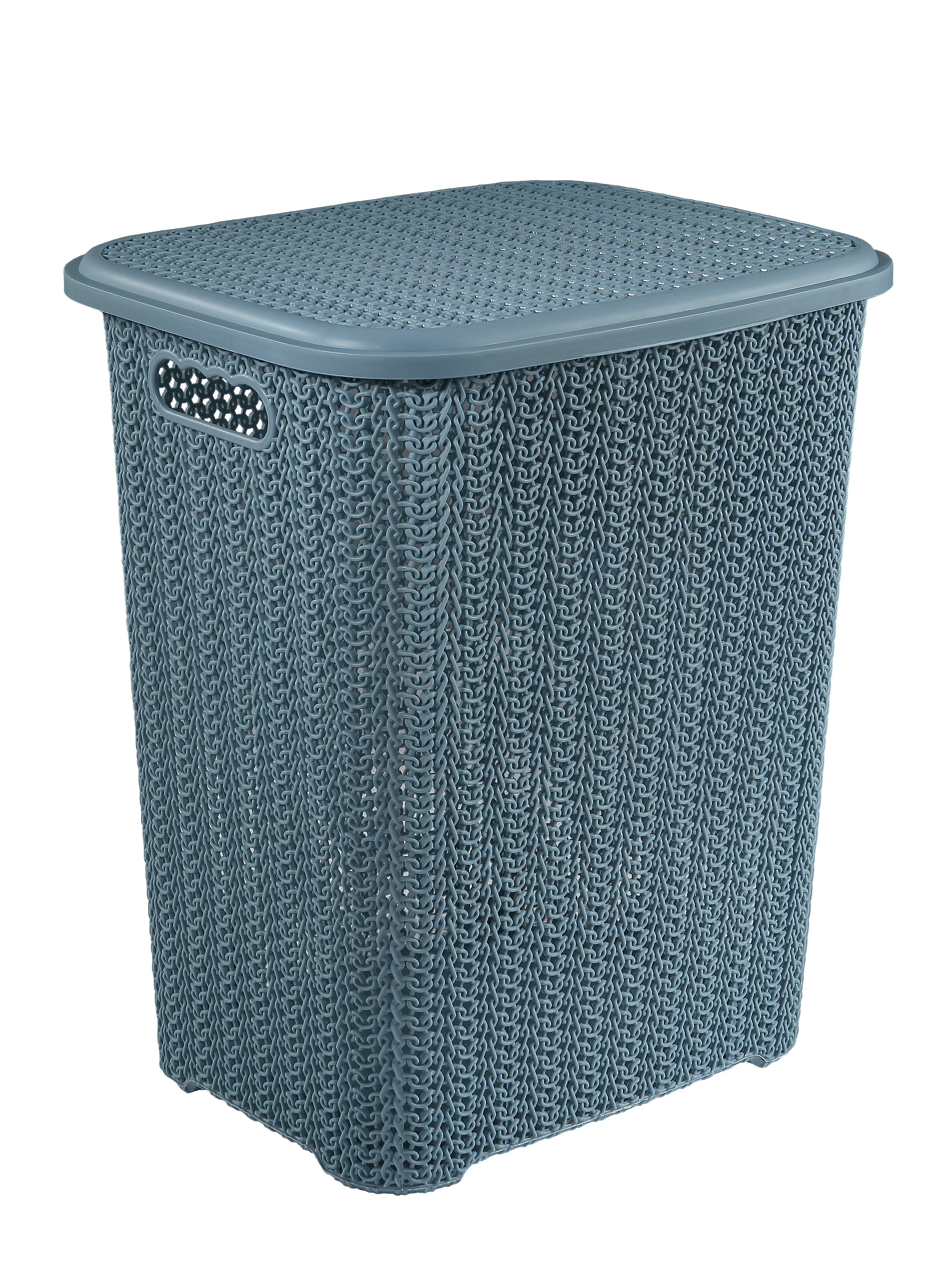 Изображение товара Корзина для белья Виолет Вязь голубая норка