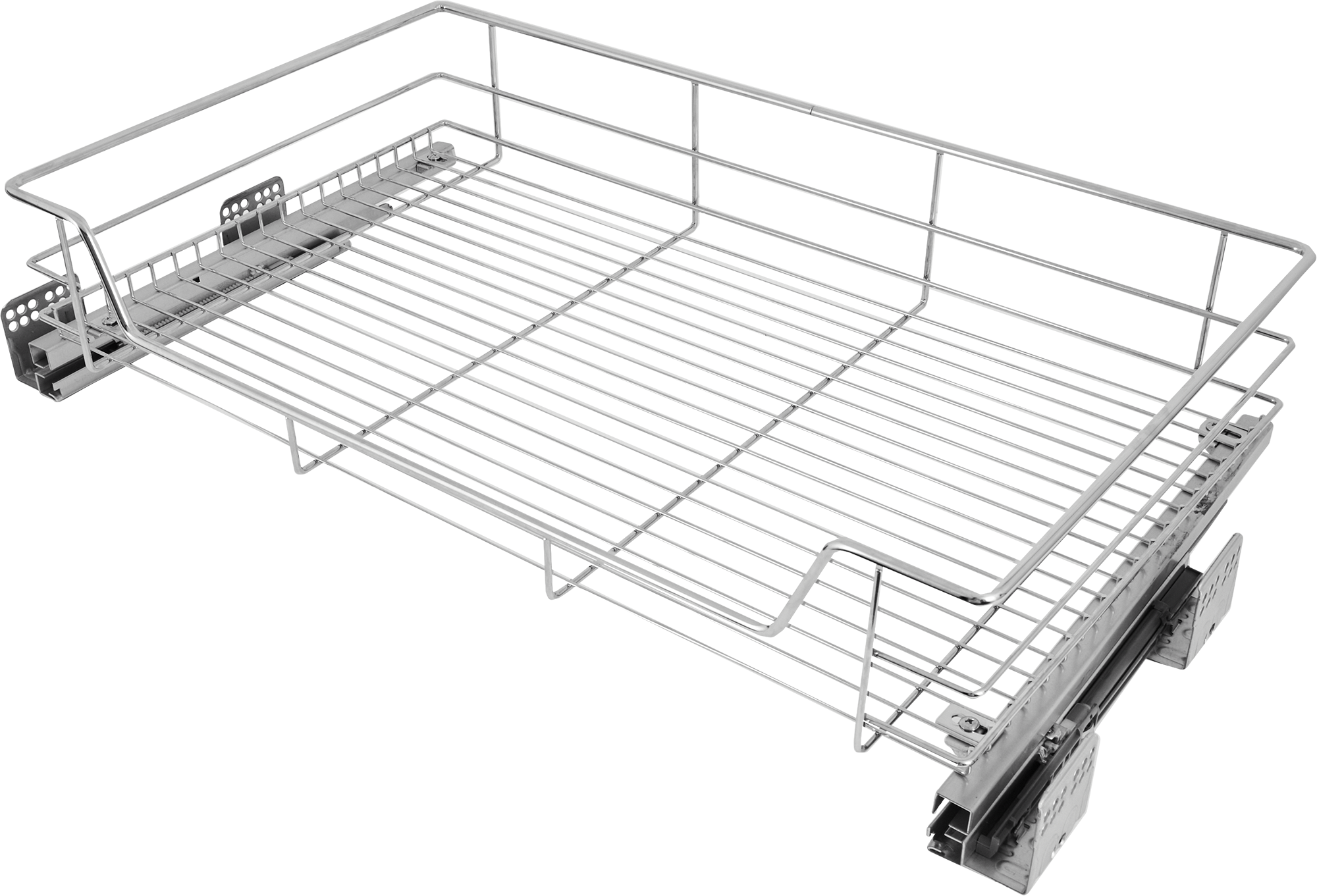 Корзина с выдвижным механизмом Jet 56x41x13 см цвет хром