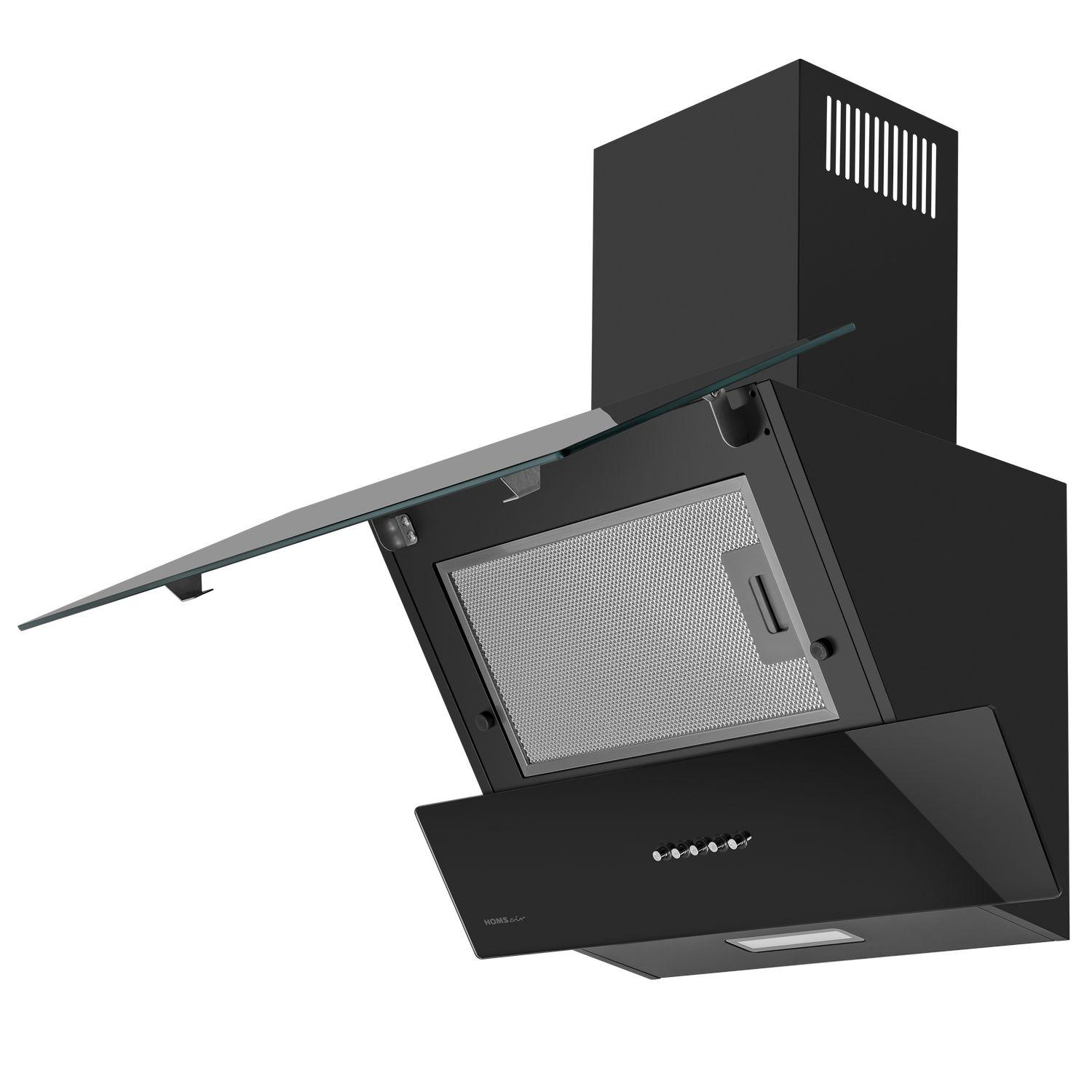 Изображение товара Кухонная встраиваемая вытяжка HOMSAIR SATURN PUSH 50 черная 650 м³/ч