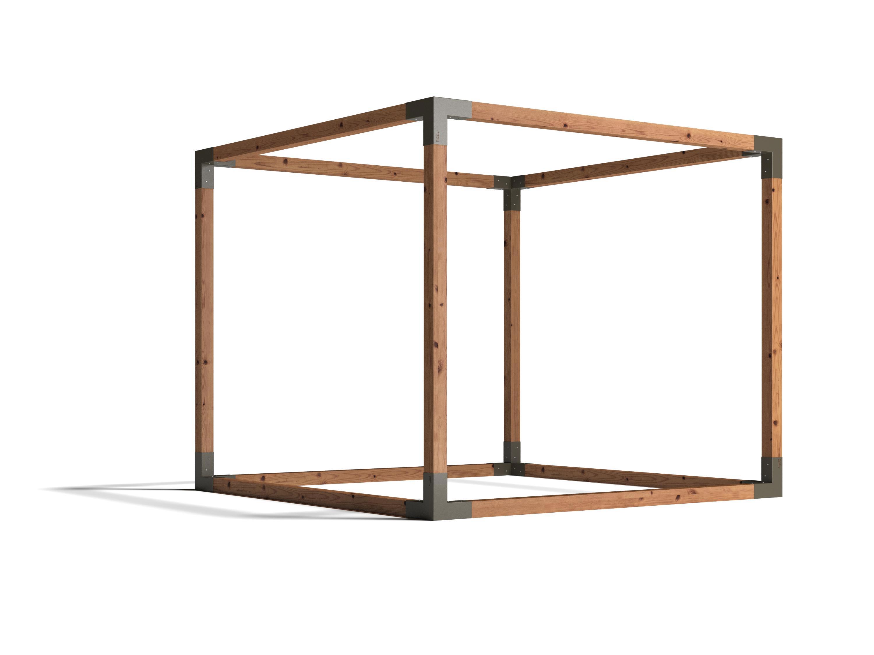Изображение товара Комплект кронштейнов Mirozdanie Cube для перголы и беседки цвет мох
