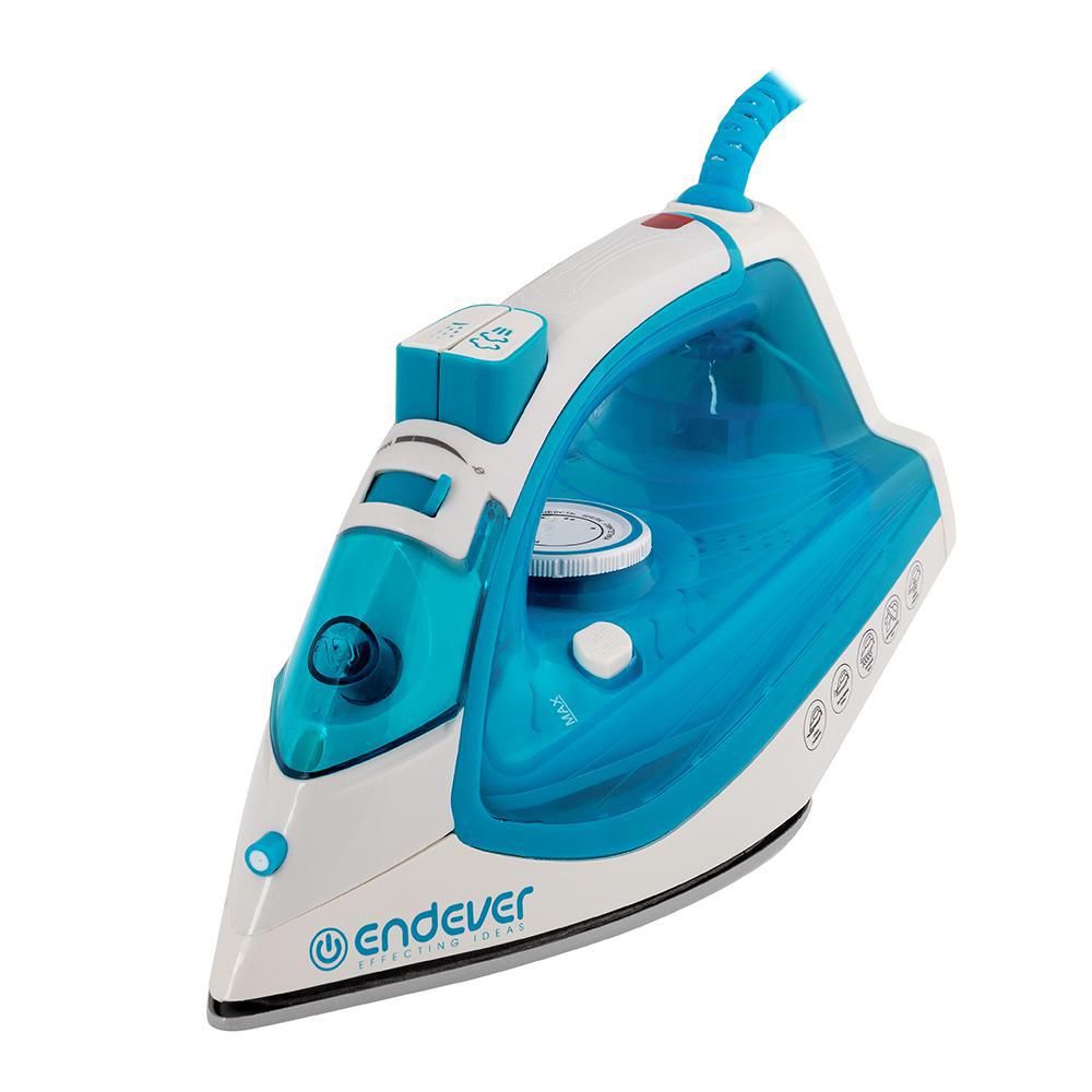 Изображение товара Паровой утюг Endever Delta-201 голубой с керамической подошвой 2200 Вт