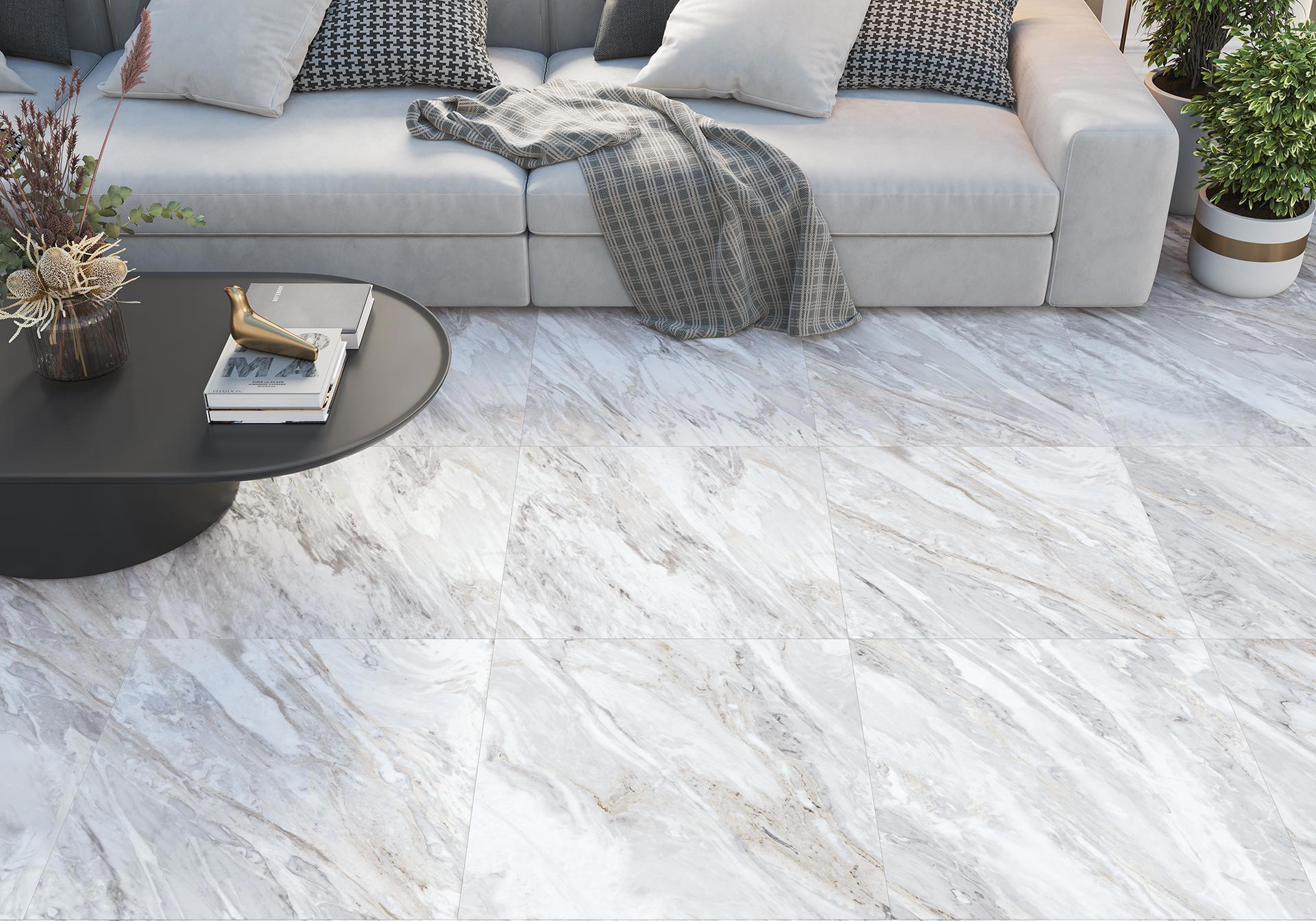 Изображение товара Керамогранит Alma Ceramica GFA57STK07L 57x57 см серый мраморный покрытие