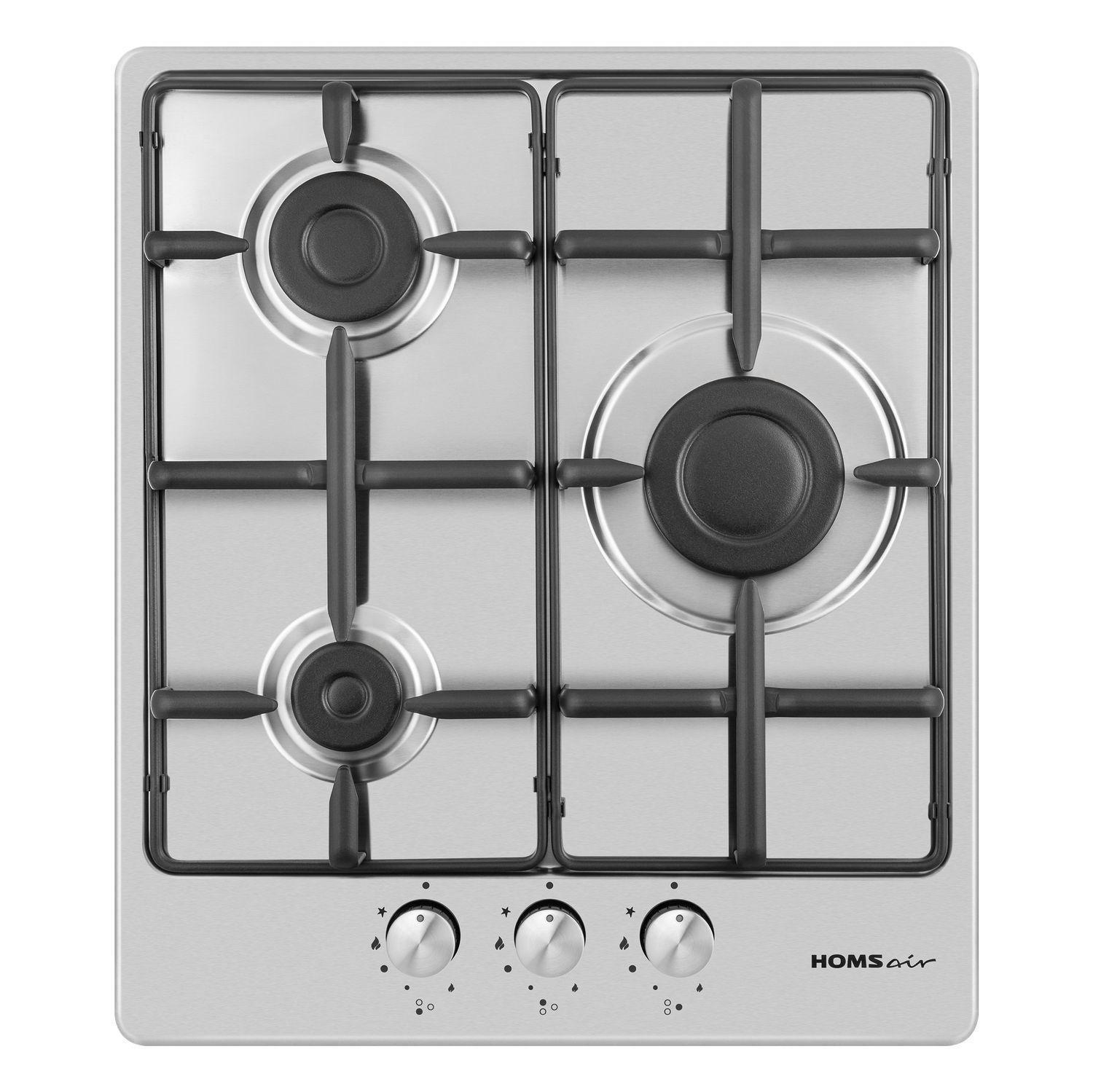 Изображение товара Газовая варочная панель HOMSAIR HGS433S 3 конфорки нержавеющая сталь Турция