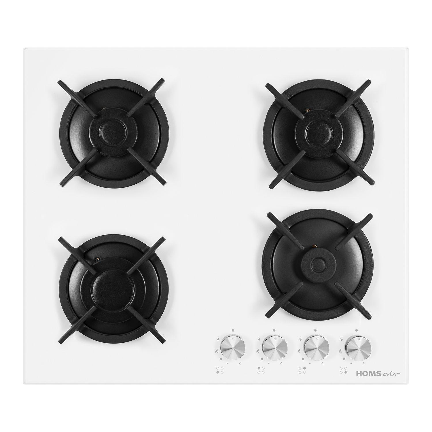 Изображение товара Газовая варочная панель Homsair HGG641WH 59 см 4 конфорки белая