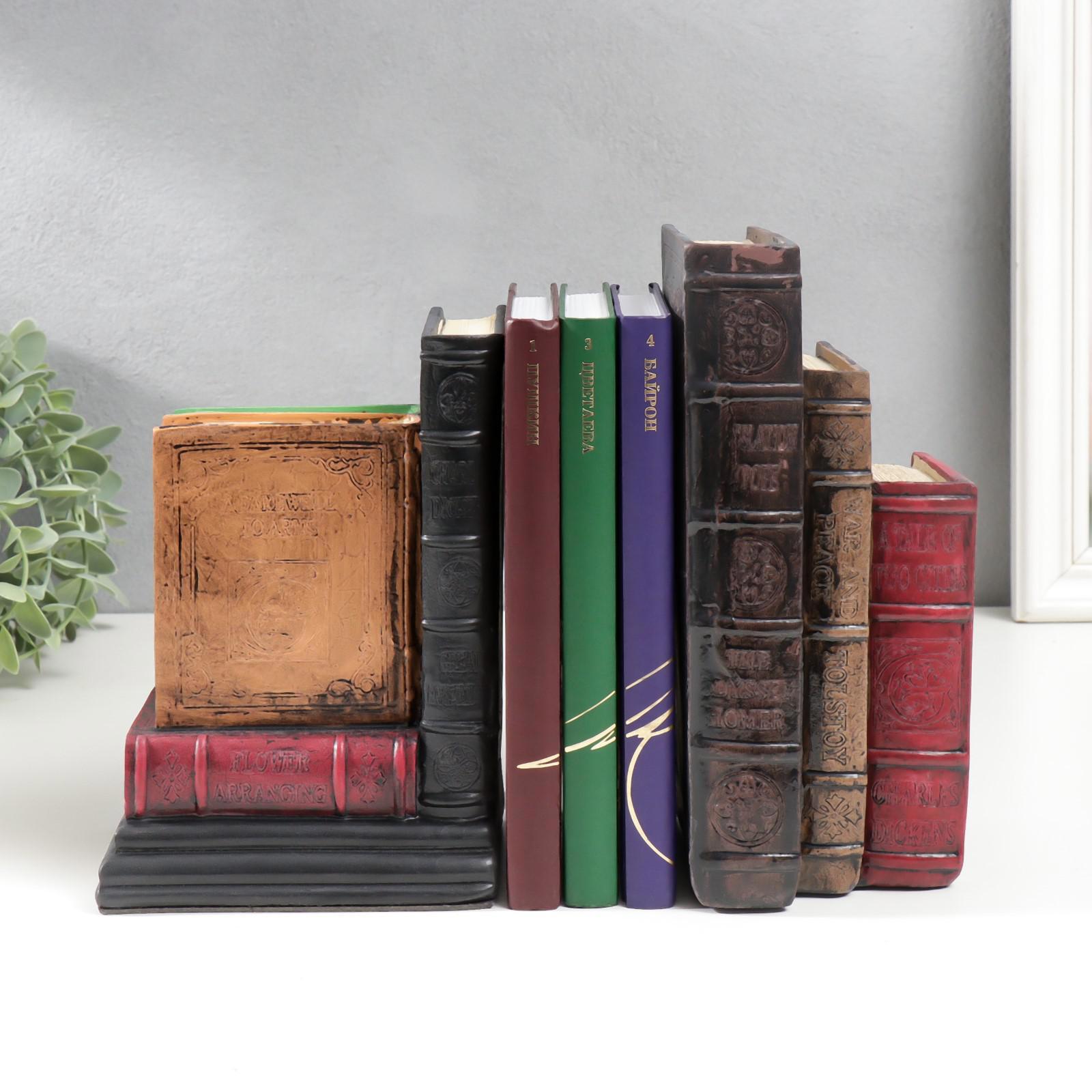 Изображение товара Держатели для книг «Библиотека» 2 шт 11x13x9 см — декоративный полистоун