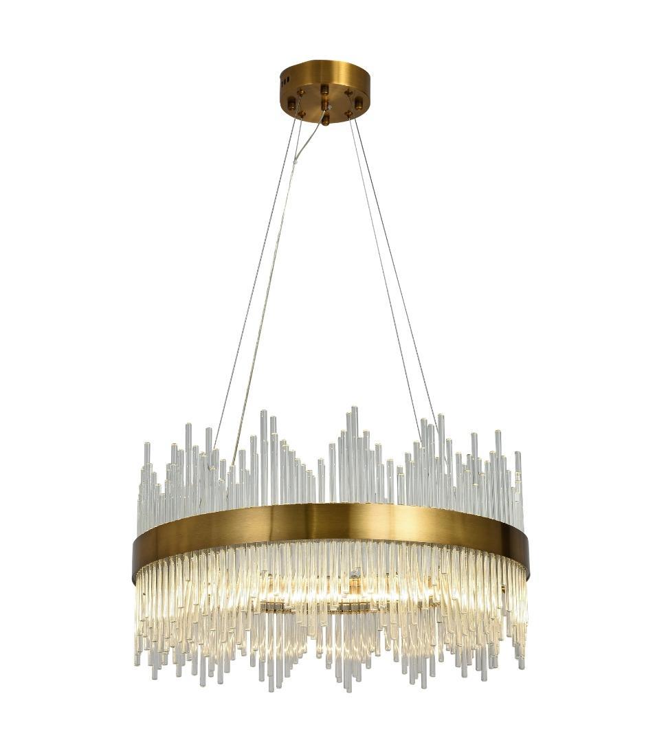 Изображение товара Люстра подвесная LUMINA DECO Ringletti 1 лампа бронза для 16 м²