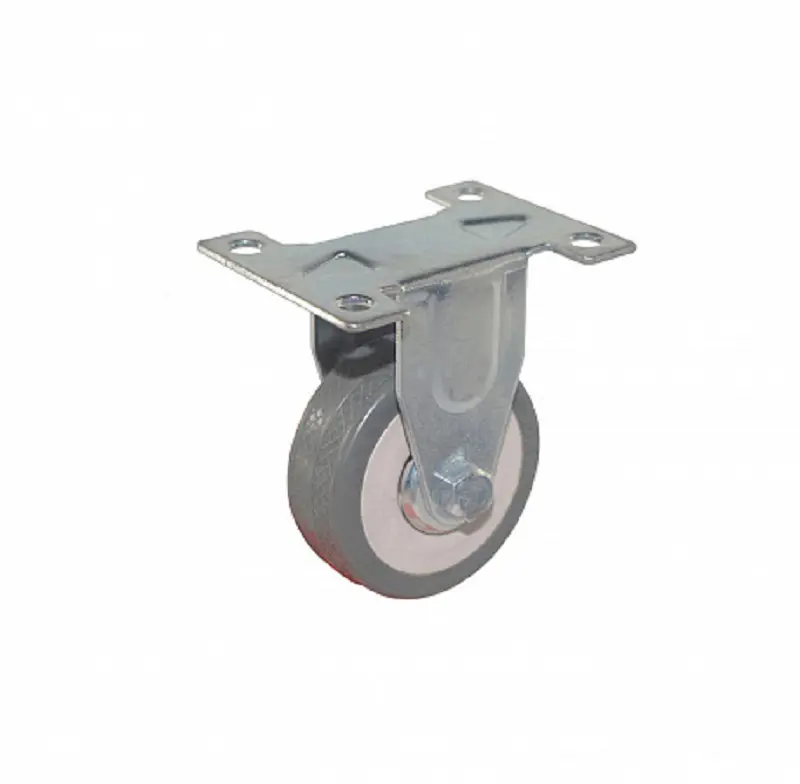 Колесная опора для тележек, без тормоза 50 мм, до 75 кг, цвет серый