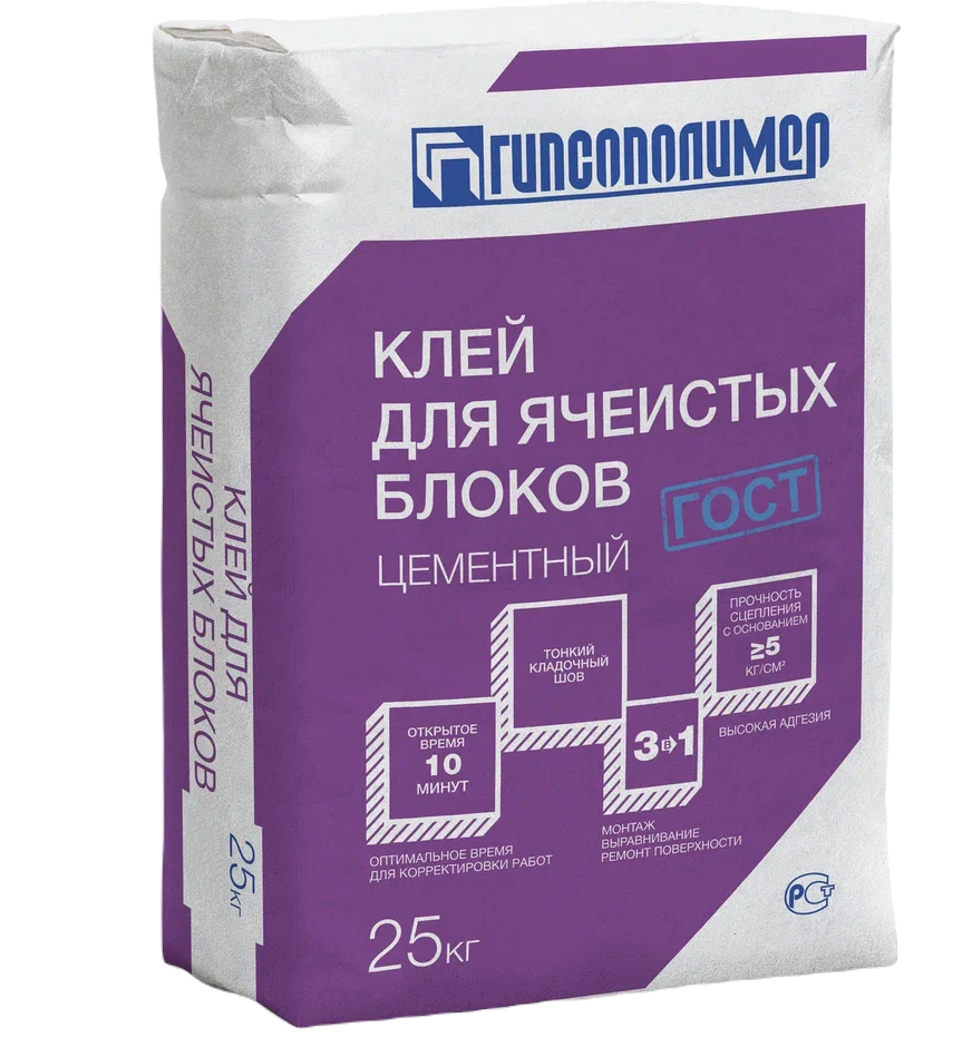 Изображение товара Клей для блоков Гипсополимер 25 кг