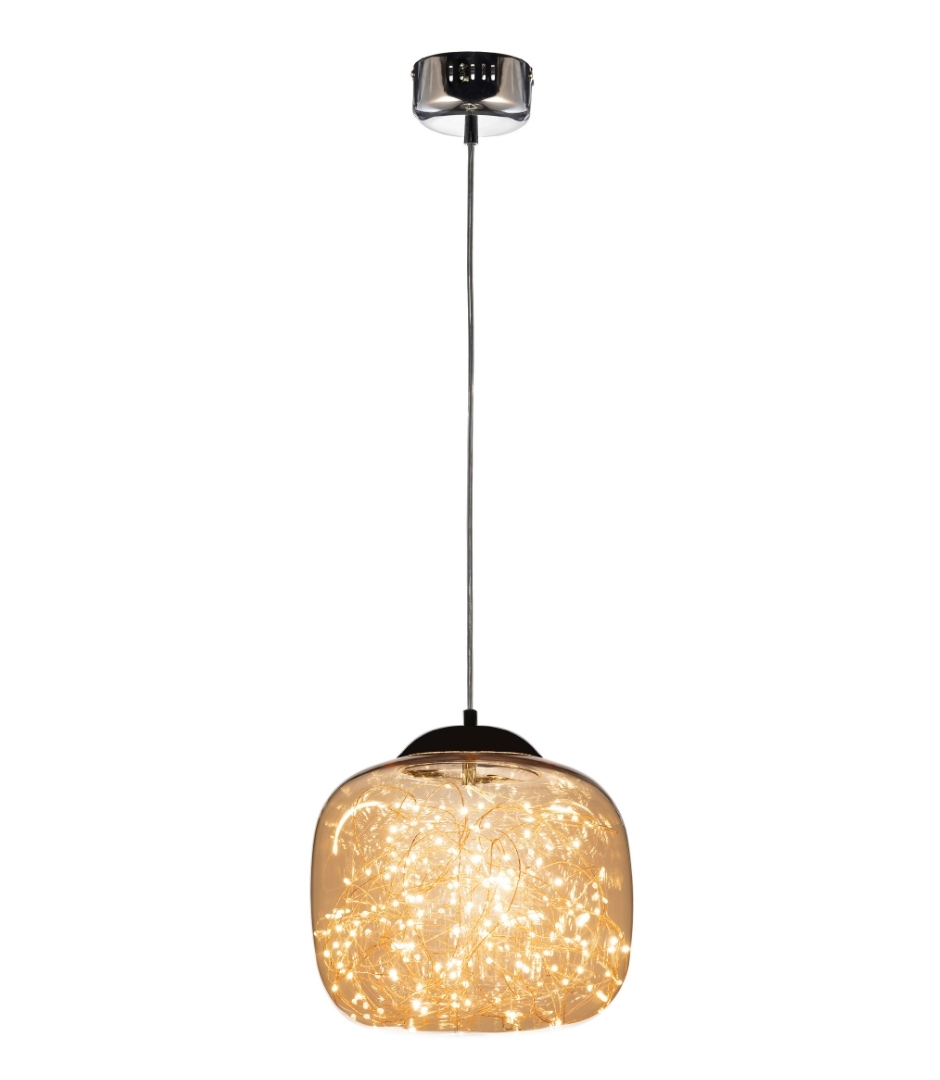 Изображение товара Подвесной светильник LUMINA DECO Daisy 1 лампа 35х30 см хром с хрусталем