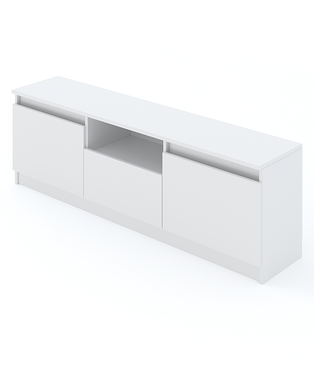 Изображение товара Белая тумба под телевизор Феликс 140x45x30 см ЛДСП