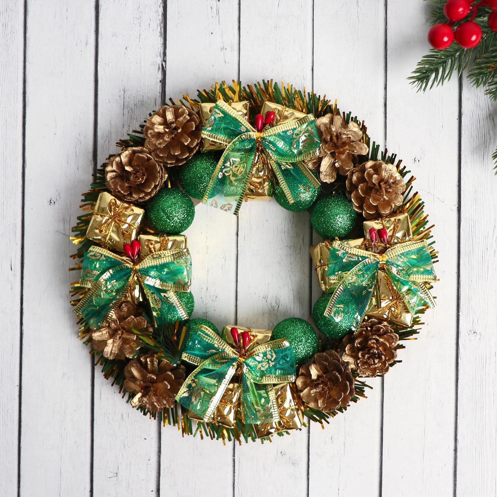 Изображение товара Рождественский венок Зимнее волшебство 2372212 ø 22 см с декором