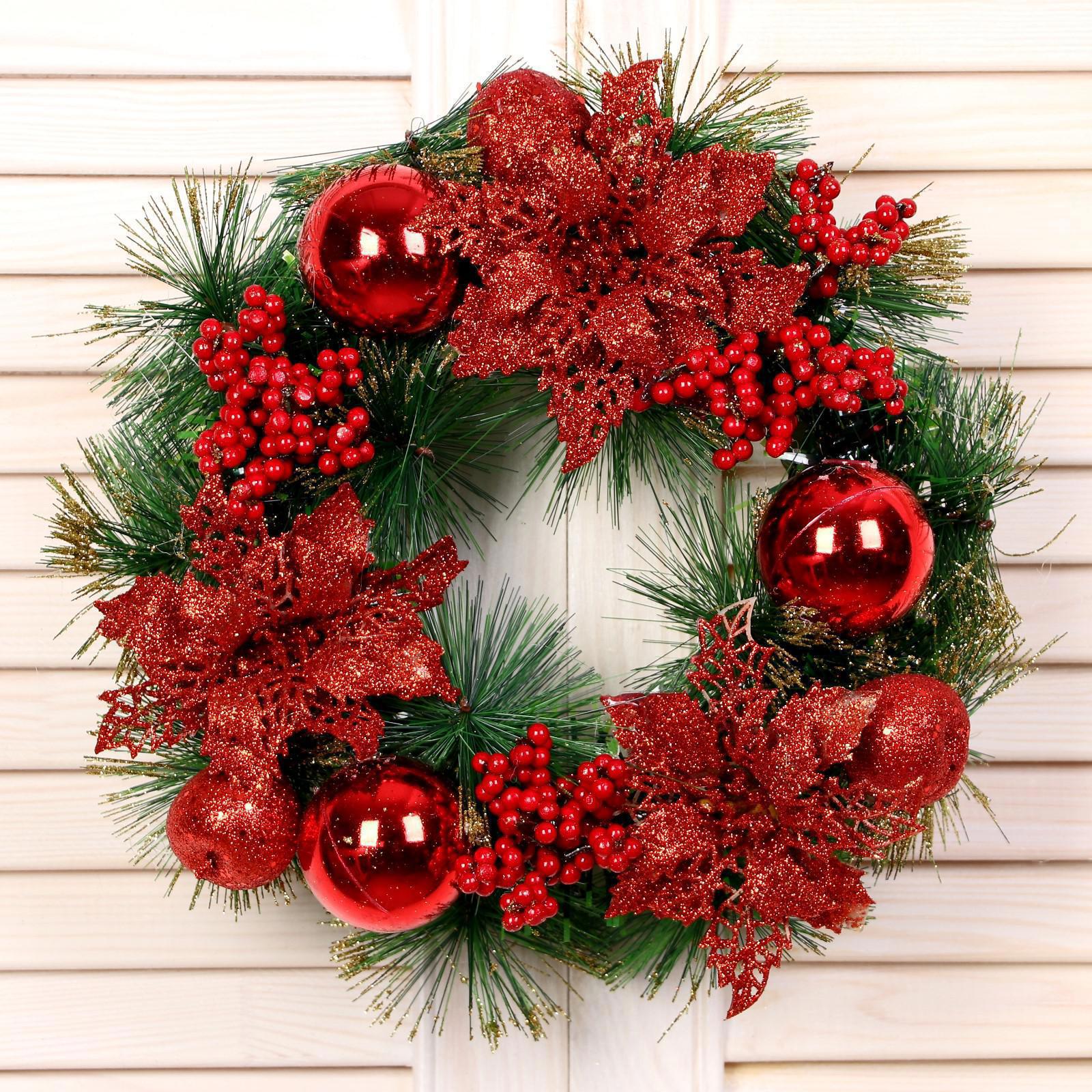 Изображение товара Рождественский венок Зимнее волшебство 5036598 ø 25 см с декором