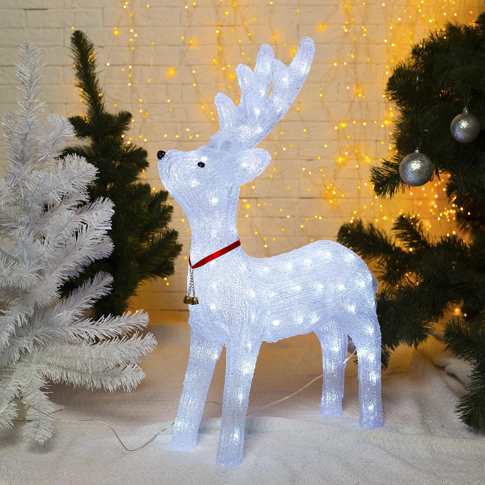 Изображение товара Светящаяся электрическая фигура оленя Luazon lighting 52x80х21 см с LED 8 режимов