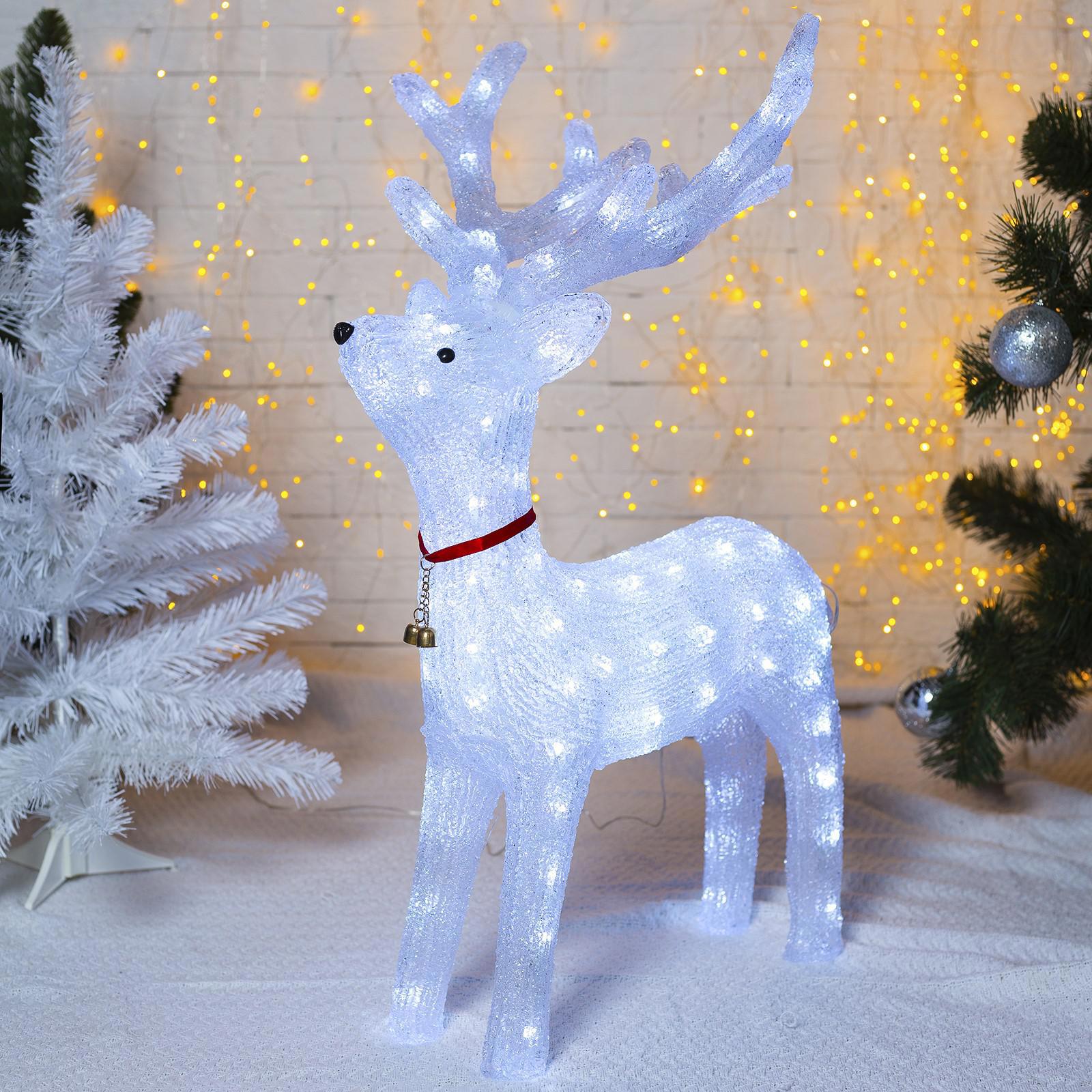 Изображение товара Светящаяся электрическая фигура олень Luazon lighting 3613096, 96 LED, 8 режимов, 80 см