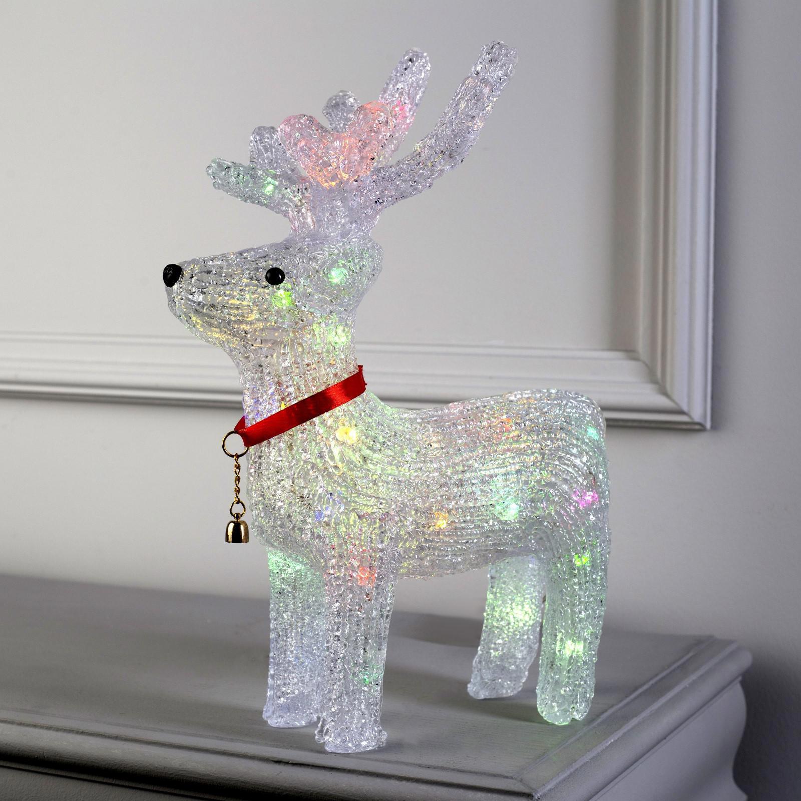 Изображение товара Светящаяся электрическая фигура Оленёнок 28 см RGB акрил Luazon Lighting