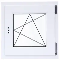 Изображение товара Окно пластиковое ПВХ Deceuninck одностворчатое 650x600 мм (ВхШ) правое однокамерный стеклопакет белый/белый