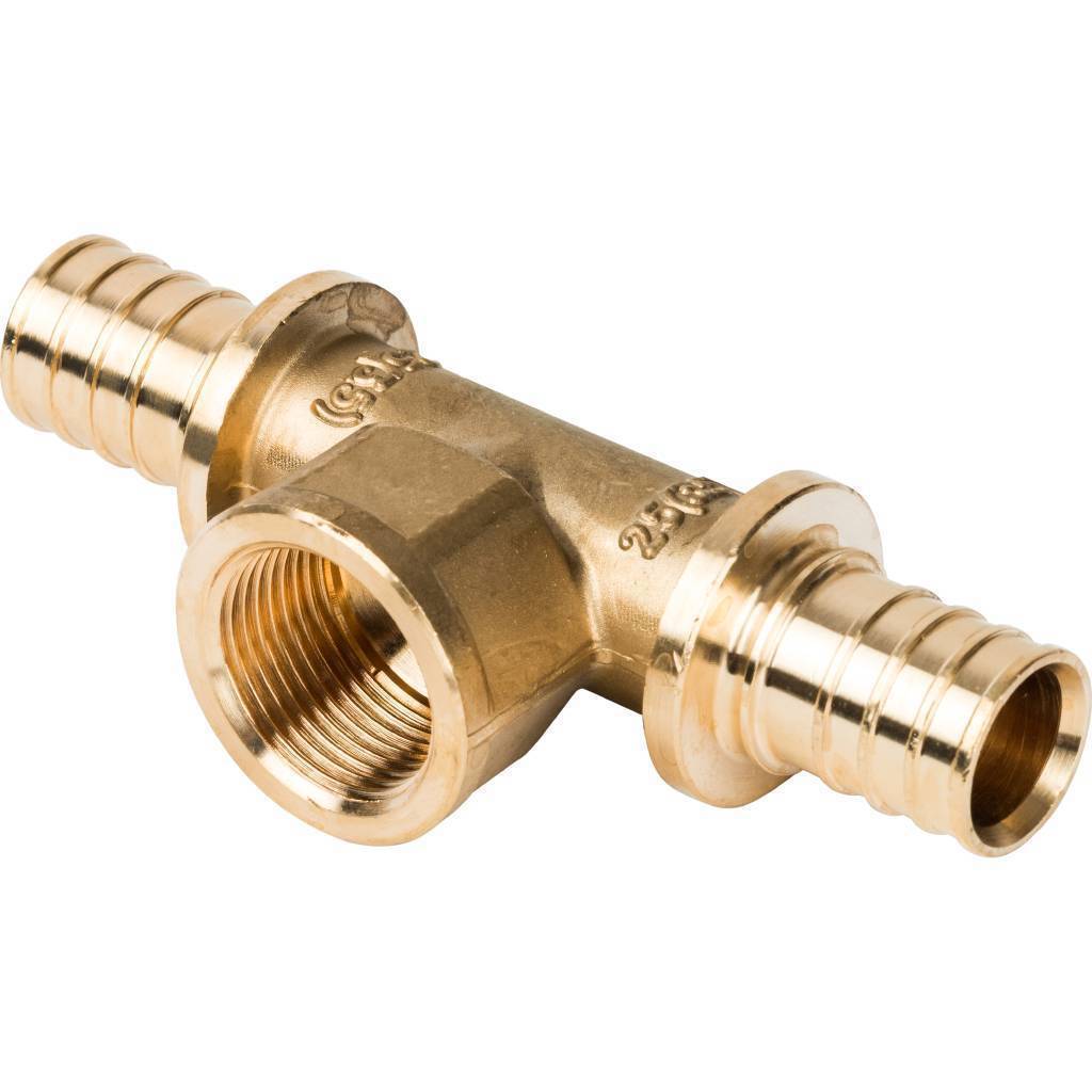 Изображение товара Тройник-переходник Stout внутренняя резьба 3/4"x25 мм латунь