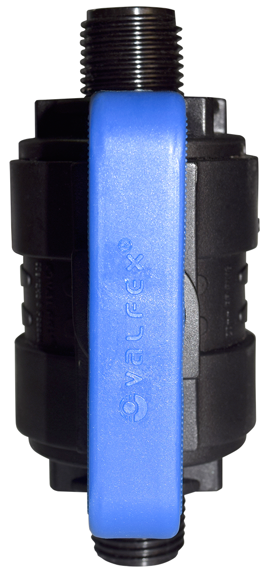 Кран шаровой прямой Valfex DN25 PN16 1" НР полипропилен ручка бабочка - 2