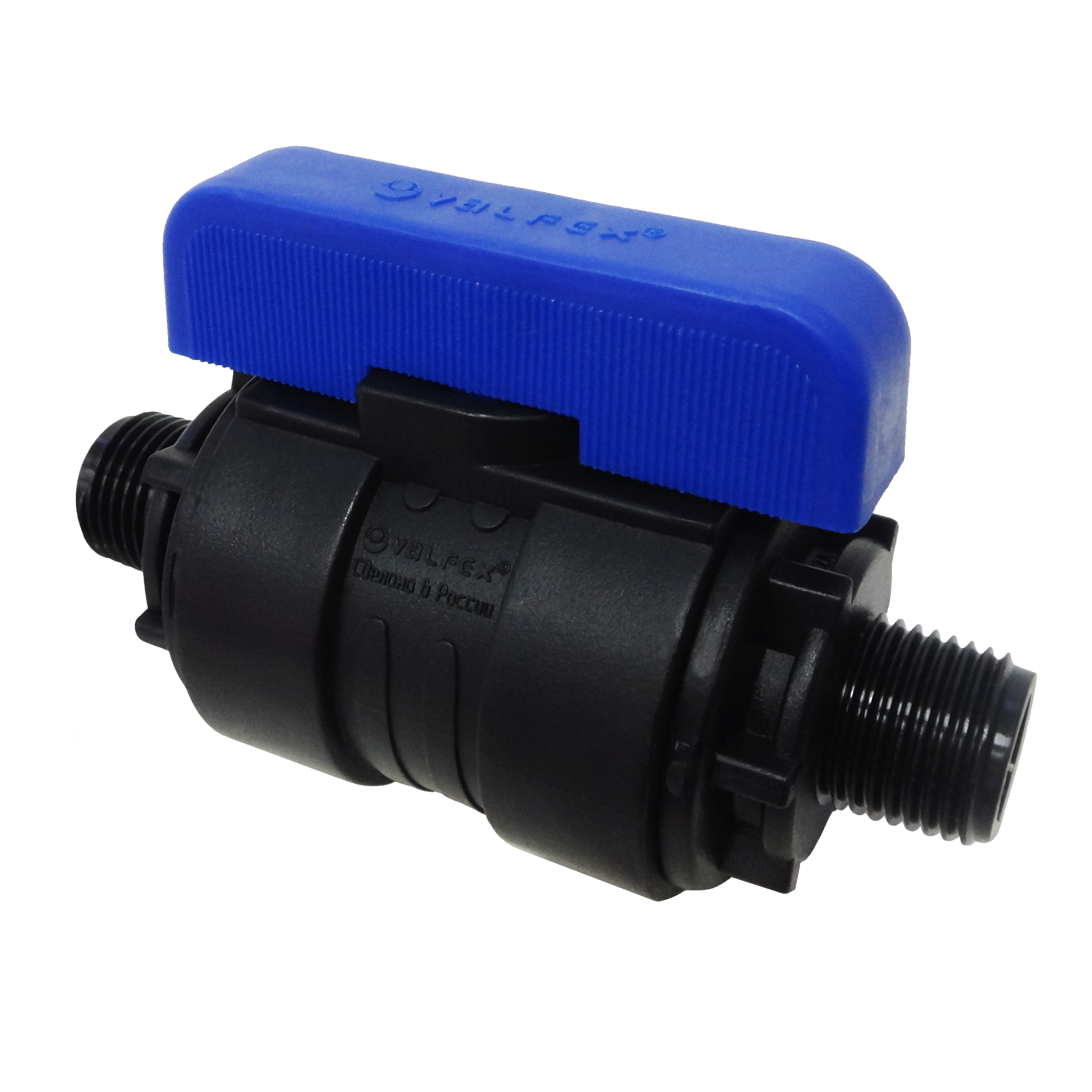 Изображение товара Кран шаровой прямой Valfex DN20 PN16 3/4 НР полипропилен ручка бабочка