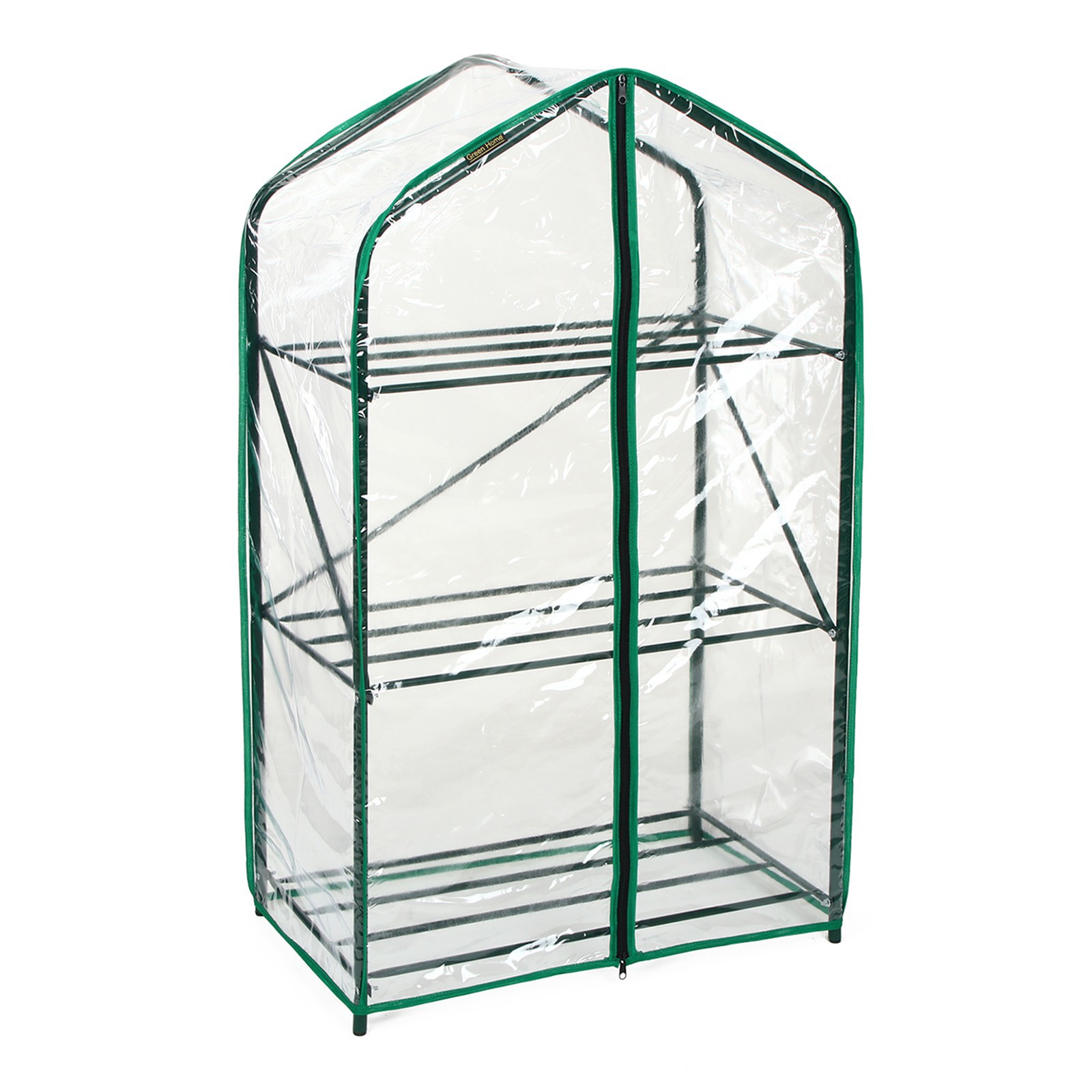 Изображение товара Парник стеллаж 110x65x40 см с металлическим каркасом д 16 мм чехол спанбонд ПВХ