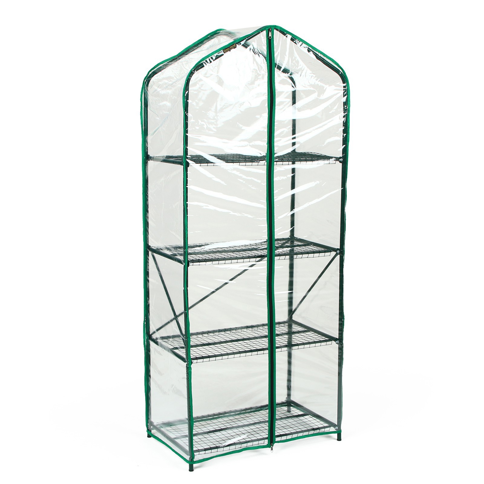 Изображение товара Парник-стеллаж 4 полки 160x65x40 см металлический каркас d 16 мм чехол плёнка 100 мкм 1