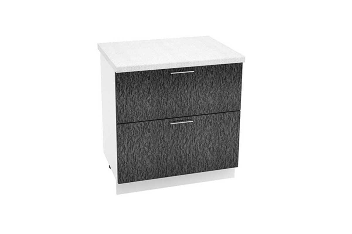 Изображение товара Напольный шкаф Сурская мебель 80x81.6x47.8 см 2 ящика ЛДСП цвет черный