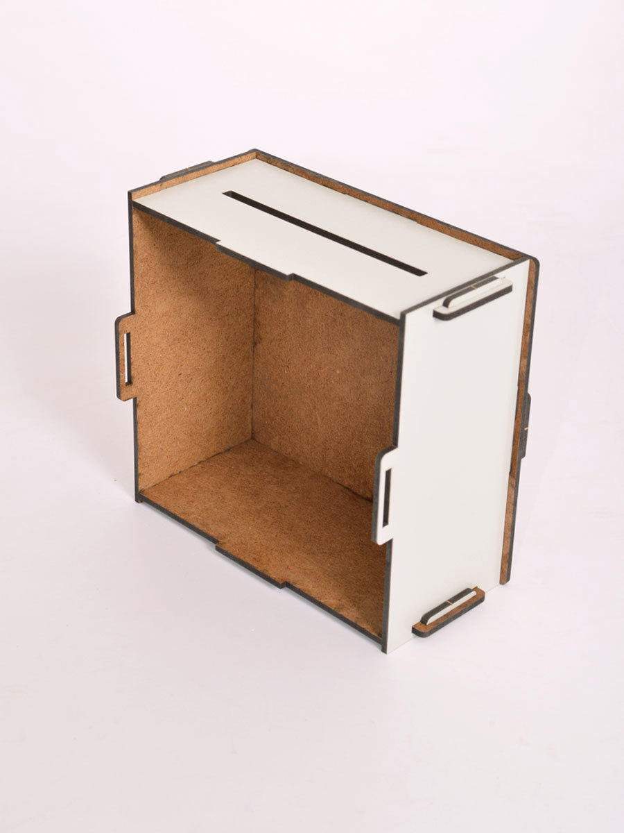 Изображение товара Копилка Cabo Verde: серый ХДФ, 15×16×8 см — практичный сейф для накоплений