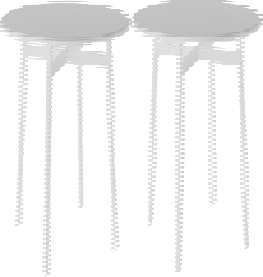 Изображение товара Круглый кухонный стол Медисон 80x80 см белый из МДФ и металла