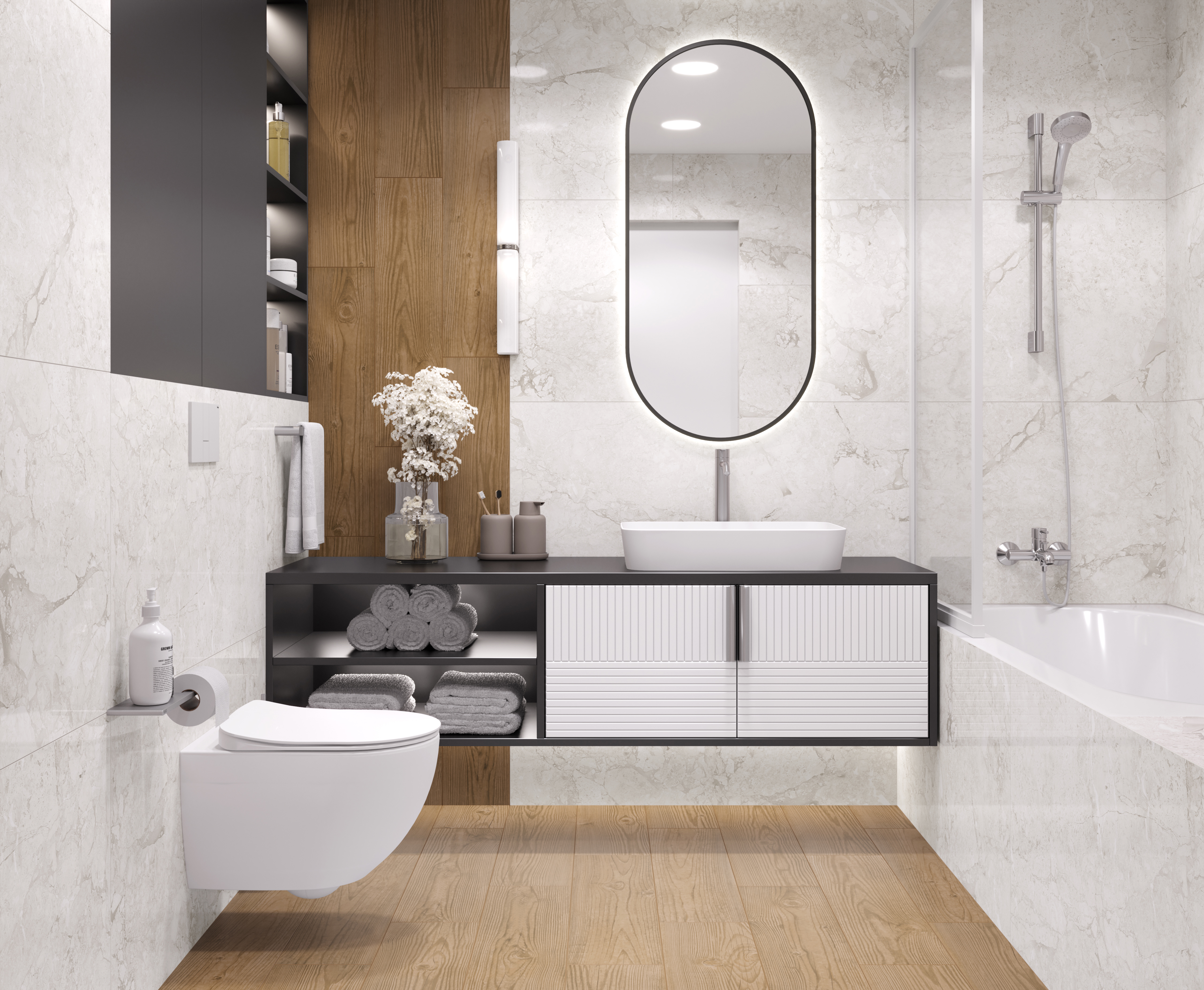 Изображение товара Керамогранит Laparet Emil White 120x60 см серый