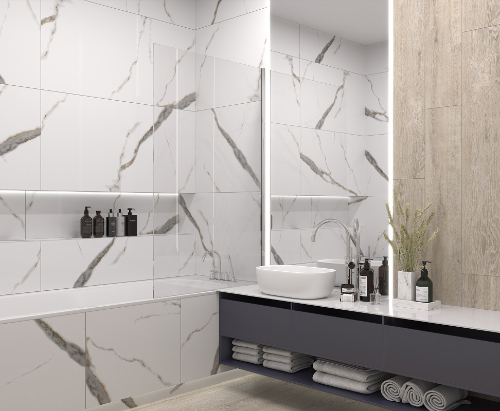 Изображение товара Керамогранит Laparet Golden White Statuario 60x120 см, 1.44 м²