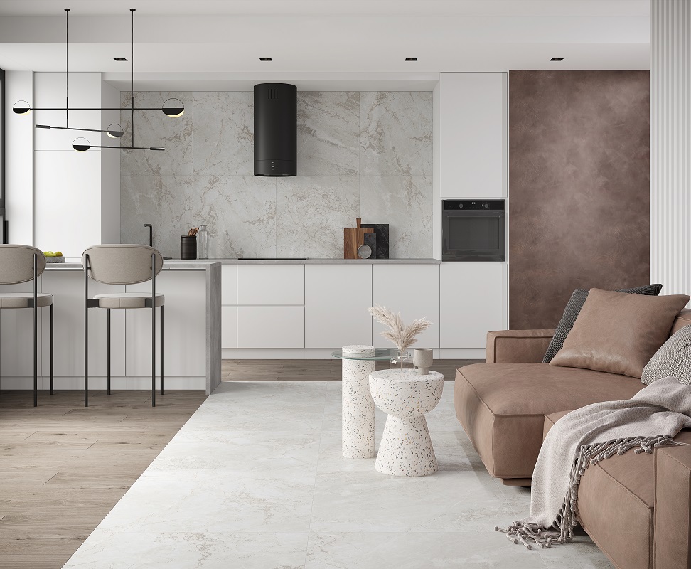 Изображение товара Керамогранит Laparet Gemini Bianco 80x80 см серый матовый для пола и стен