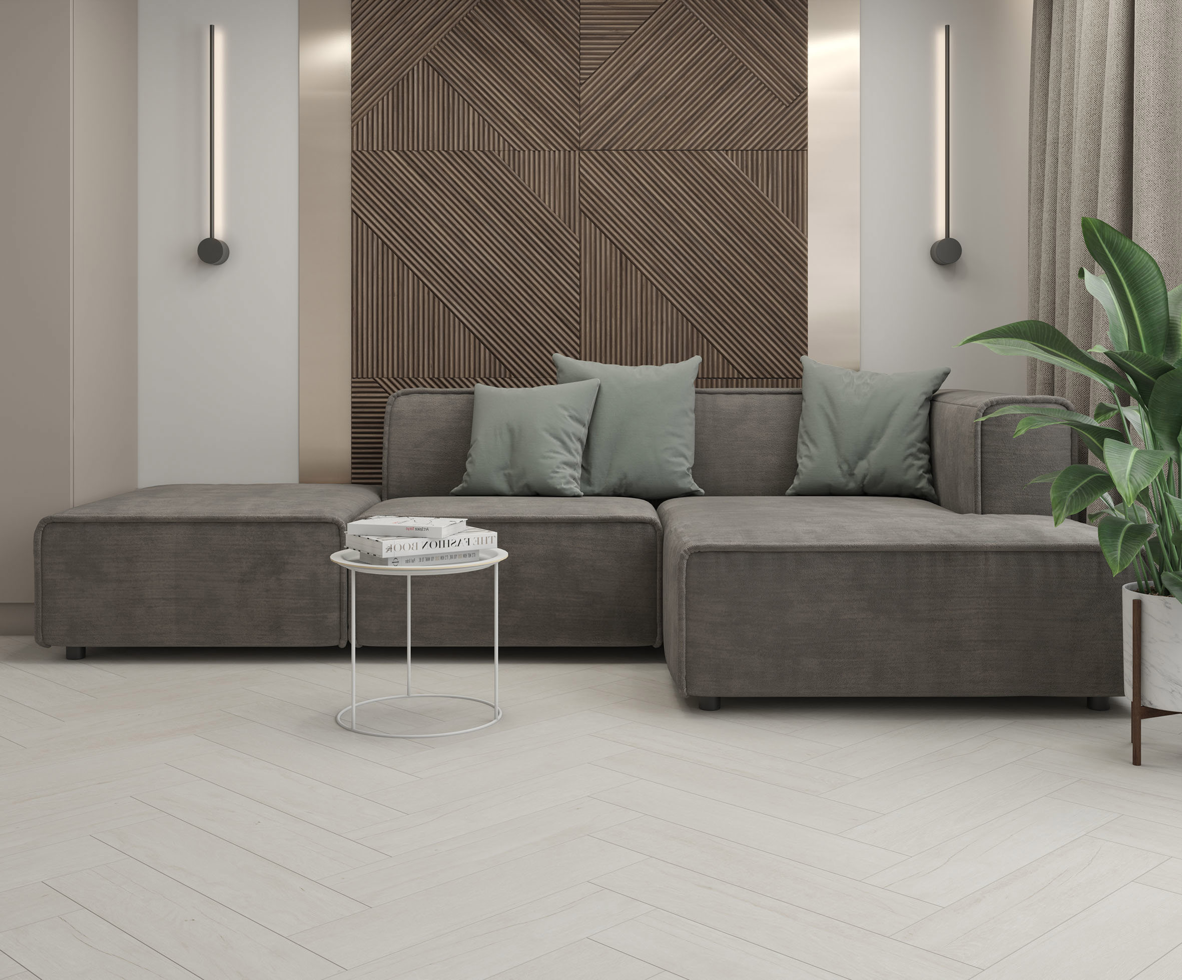Изображение товара Керамогранит Laparet Marimba 15x60 см белый матовый 1.35 м²