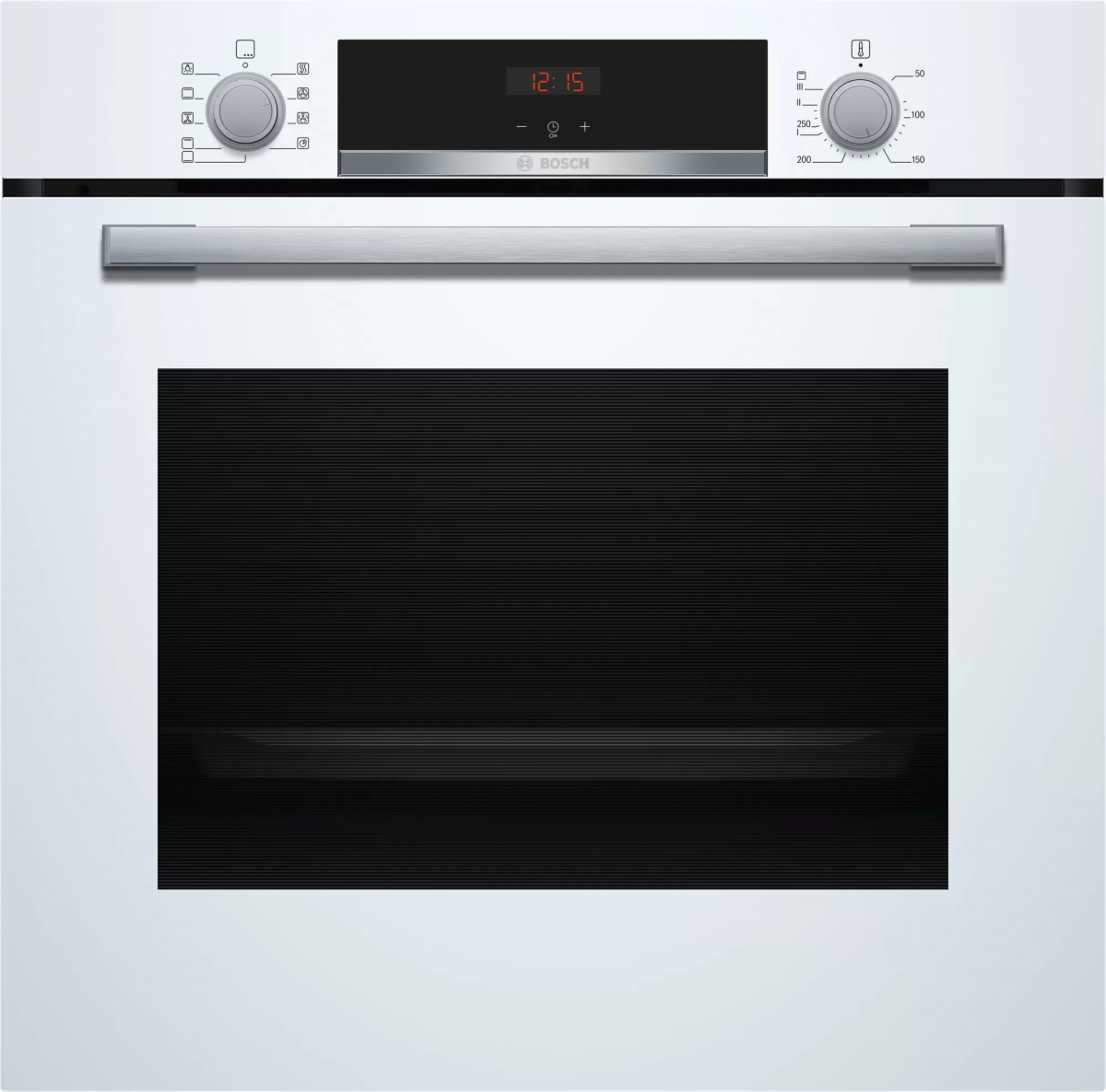 Изображение товара Электрический встраиваемый духовой шкаф Bosch Серия 4 Hba 534bw0 59.4x59.5x54.8 см цвет белый/нержавеющая сталь