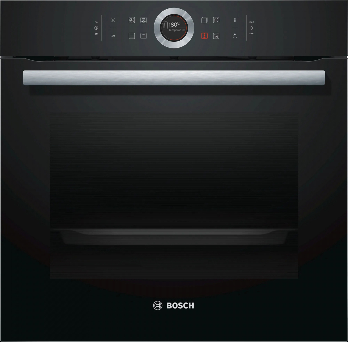 Изображение товара Электрический встраиваемый духовой шкаф Bosch Серия 8 Hbg 633bb1 59.4x59.5x54.8 см цвет черный