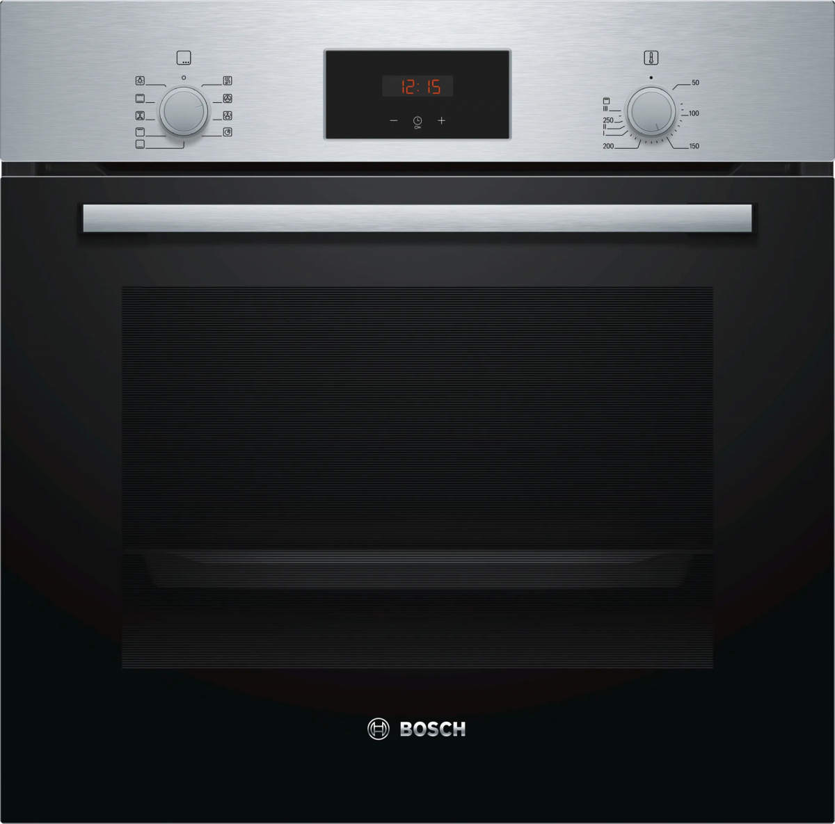 Изображение товара Электрический встраиваемый духовой шкаф Bosch Серия 2 Hbf 114bs1 59.4x59.5x54.8 см цвет нержавеющая сталь