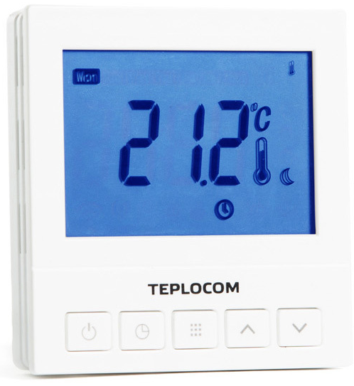 Термостат программируемый Teplocom TS-Prog-220/3A комнатный белый - 1