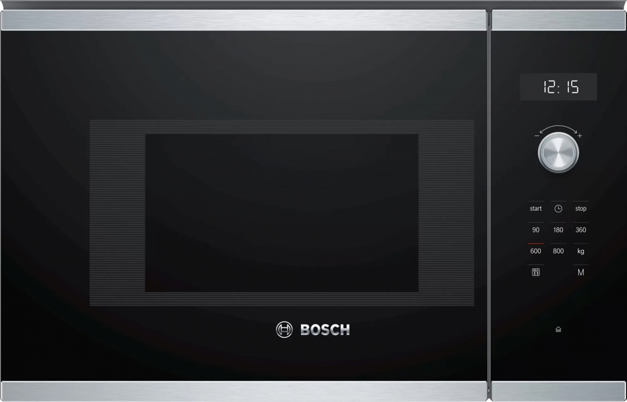 Изображение товара Встраиваемая микроволновая печь Bosch TM820HUB 20 л, 800 Вт, черная/серебристая