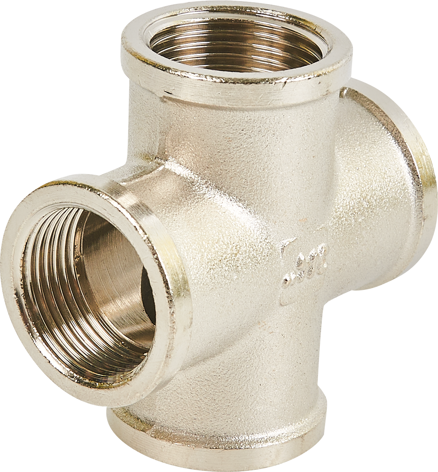 Изображение товара Крестовина для водопровода 3/4" латунная никелированная