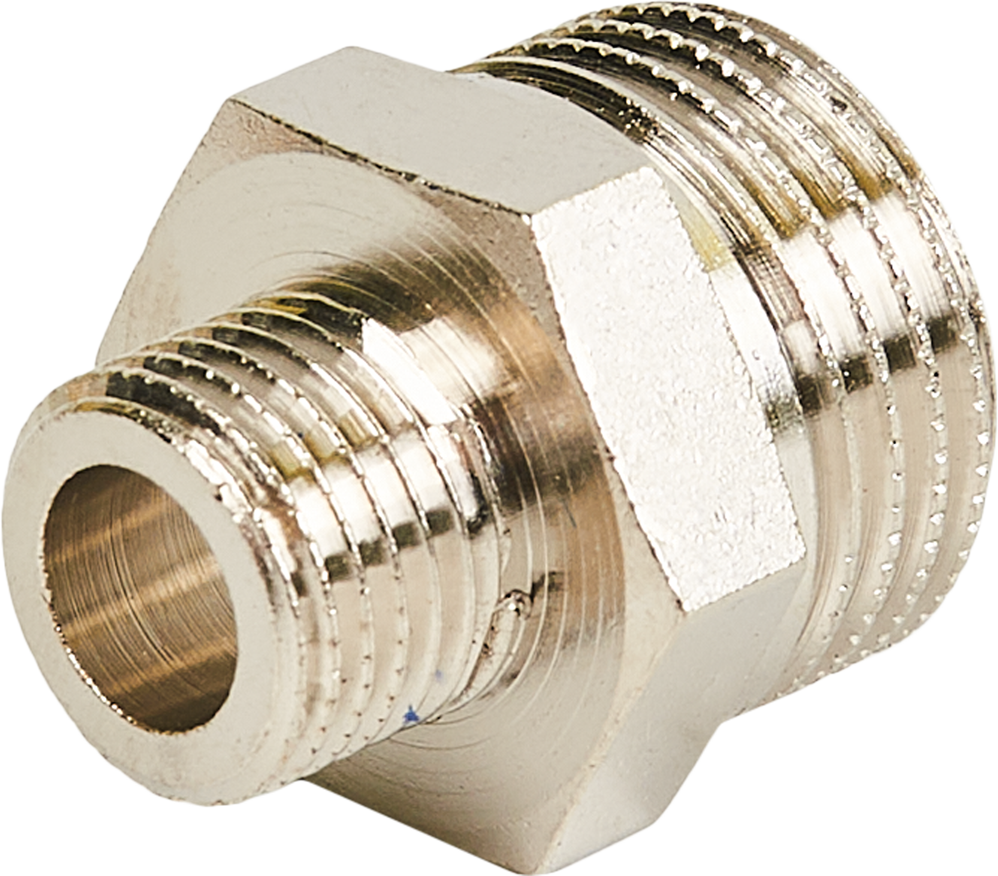 Изображение товара Ниппель переходной Stout 1/2"x1/4" НР никелированная латунь SFT-0004-001214