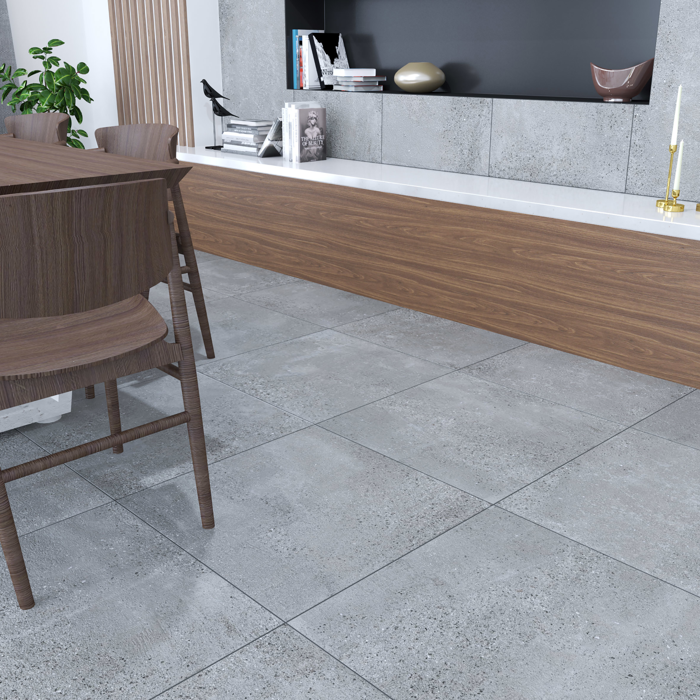 Изображение товара Керамогранит Laparet Tiffany серый 60x120 см влагостойкий для пола и стен