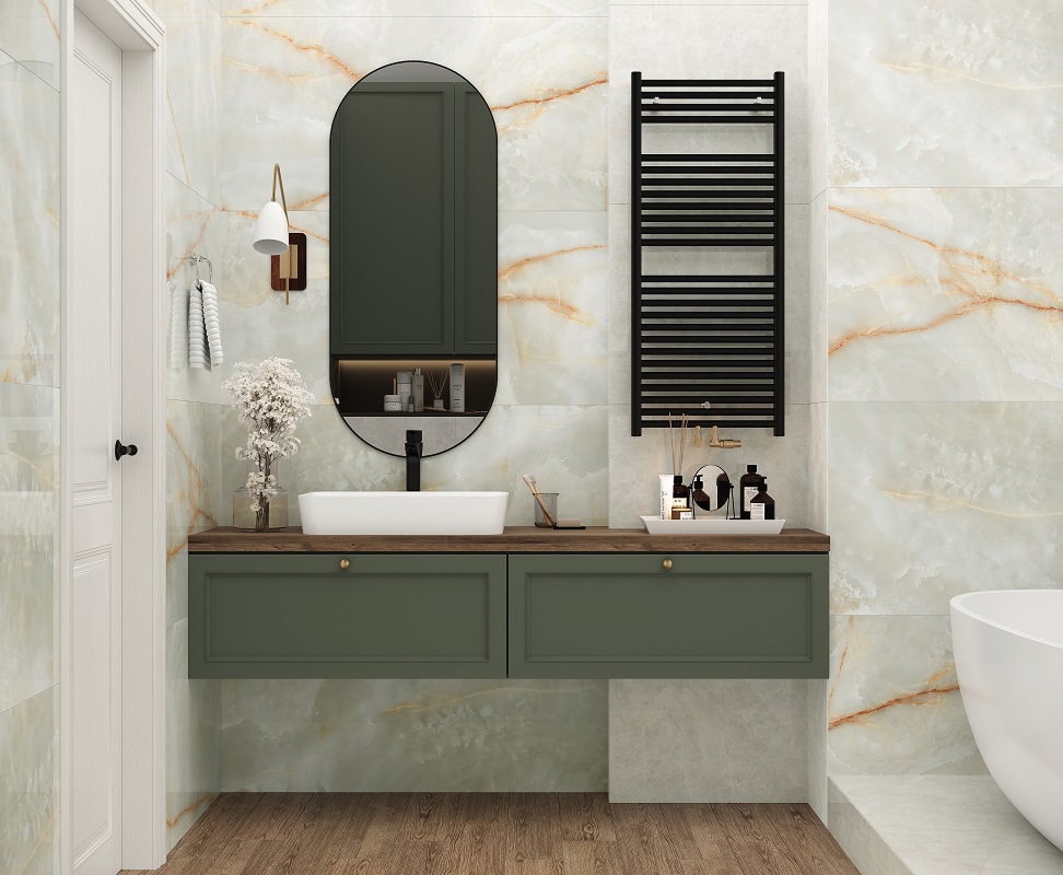 Изображение товара Керамогранит Laparet Onyx Dawn Mint 60x120 см зеленый полированный крупный